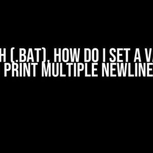 In Batch (.bat), How Do I Set a Variable to Print Multiple Newlines?