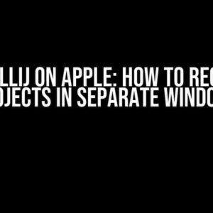 IntelliJ on Apple: How to Reopen Projects in Separate Windows