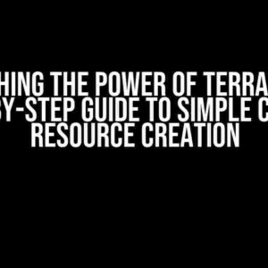 Unleashing the Power of Terraform: A Step-by-Step Guide to Simple Custom Resource Creation