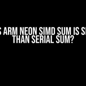 Why is ARM NEON SIMD Sum is Slower than Serial Sum?